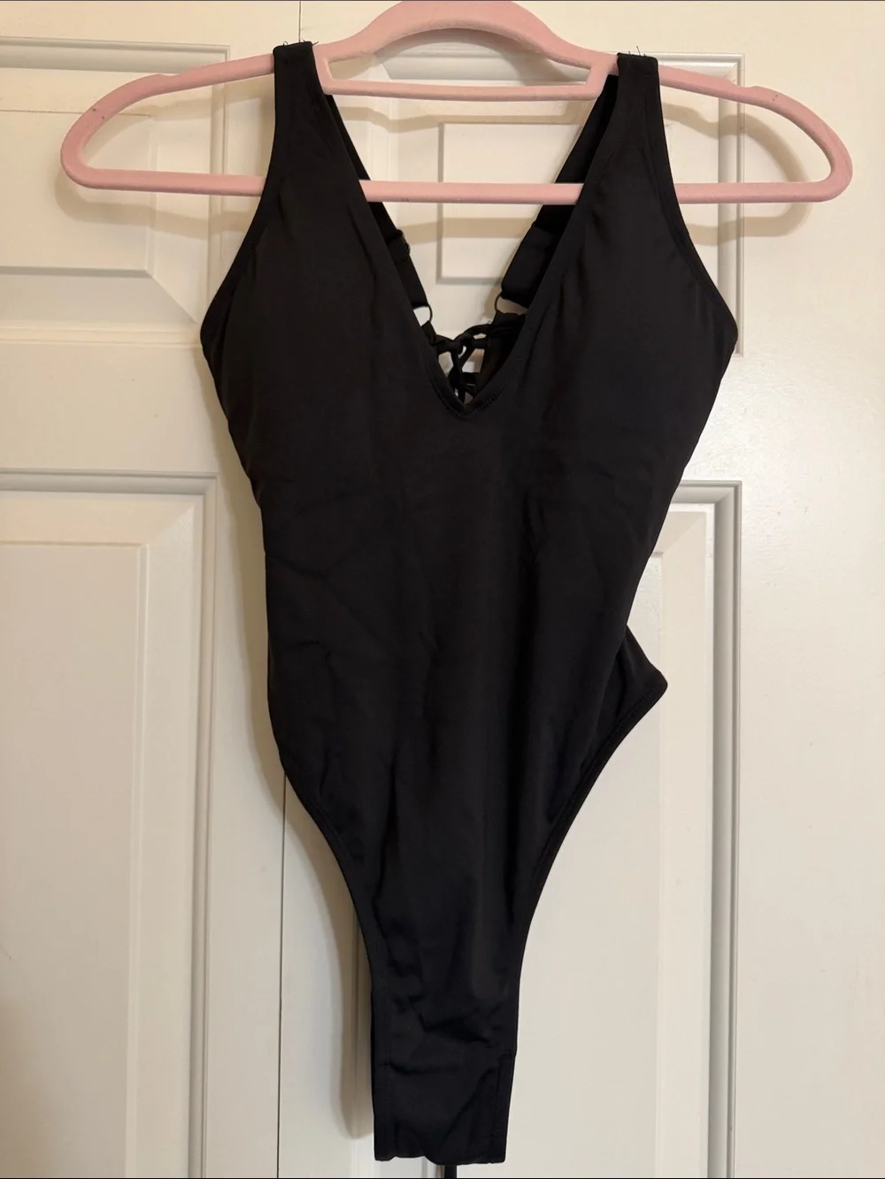 TA3 Black Lace-Back One-Piece Swimsuit - Women